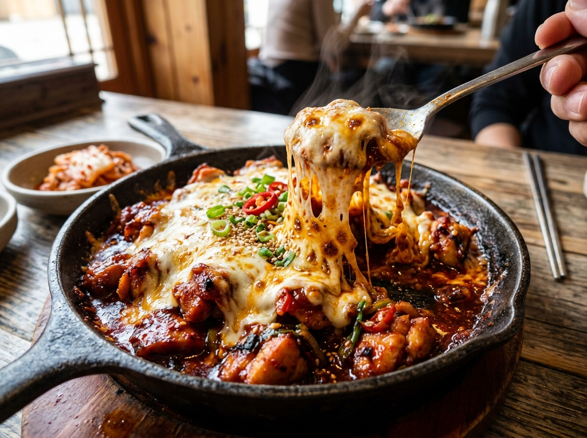 Korean Fire Chicken With Cheese — Spicy, Cheesy Perfection