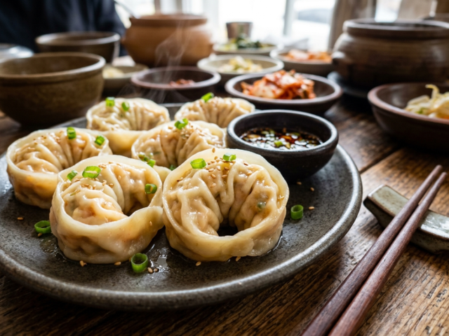 Korean Kimchi Dumplings Mandu