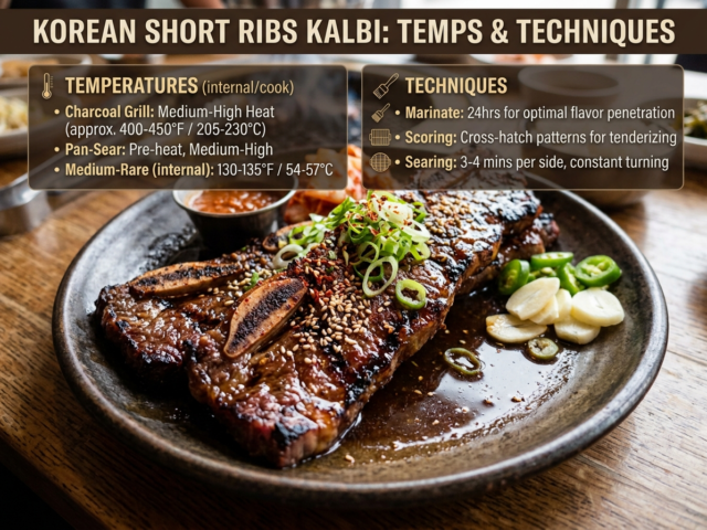 Korean Short Ribs Kalbi: Temps and Techniques
